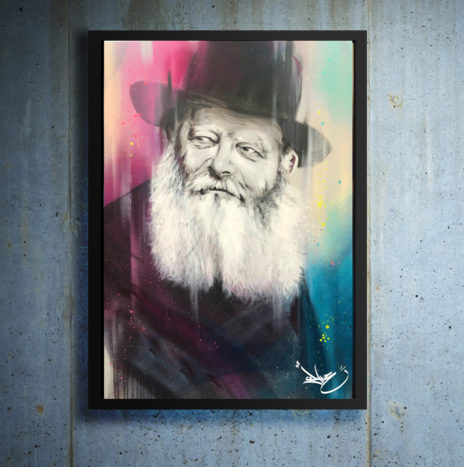 Rabbi de loubavitch colorful &nb