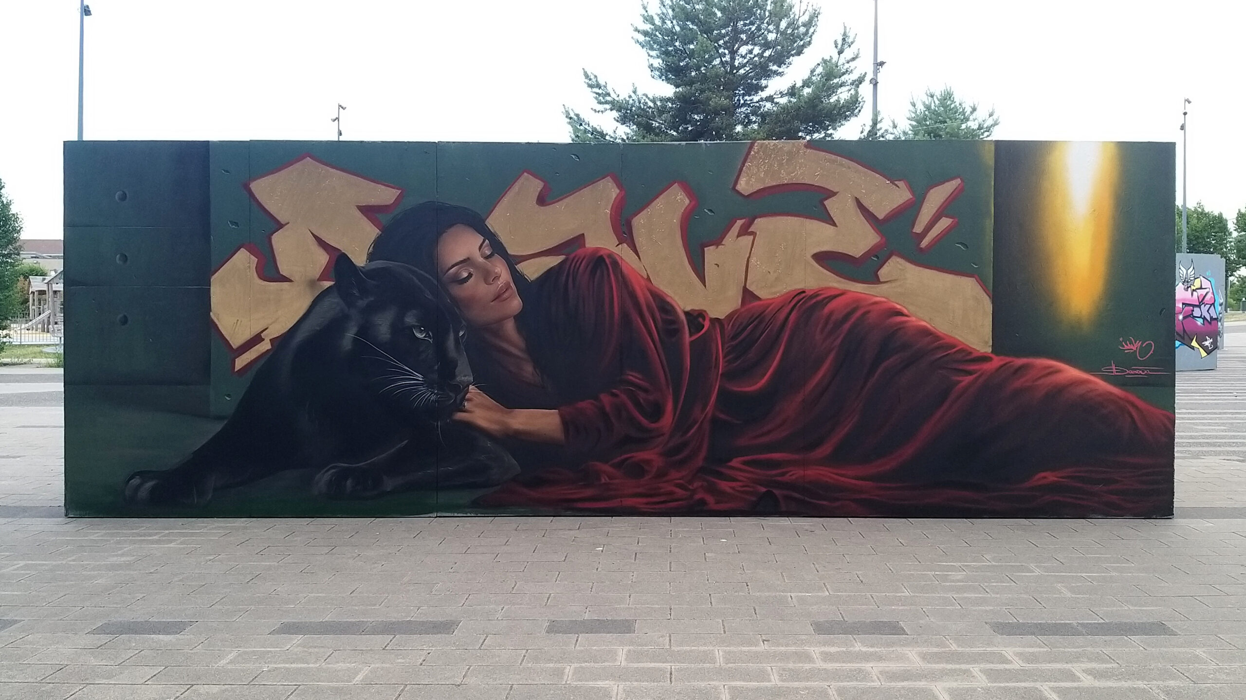 Fresque animalière monumentale à Cormeilles-en-Parisis par Dave Baranes et Danova
