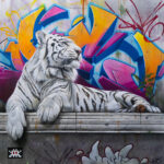 Toile originale « after-bd » – peinture animalière street art par Dave Baranes