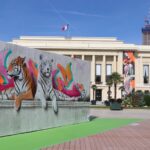 Fresque murale « graffic art festival puteaux » – street art trompe-l'oeil par Dave Baranes