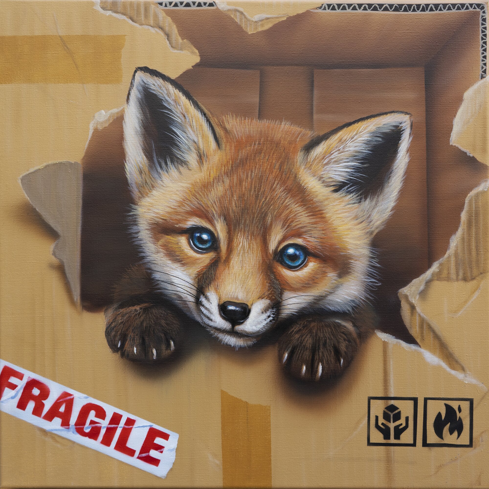 Un renardeau roux, mascotte de la collection