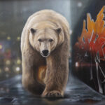 Toile originale « wild beast-bd » – peinture animalière street art par Dave Baranes